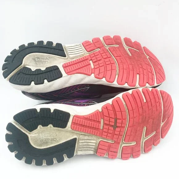 BROOKS Adrenaline 19 Black Purple Athletic Running Sneaker Trainer Shoe Size 9.5 - Picture 9 of 9